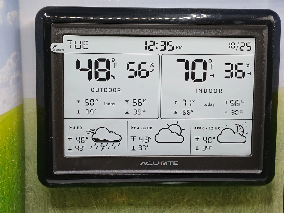Acu-Rite Acurite Weather Station & Forecast Wireless Intelli-Time Indoor Outdoor - Image 4 of 4