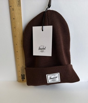 Herschel Supply Company Elmer Rib Knit Beanie Hat Brown One Size NWT