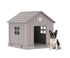 31" Dog House Kennel Indoor Outdoor,Peaked Deck Doghouse,Keep Your Dog Dry  ...
