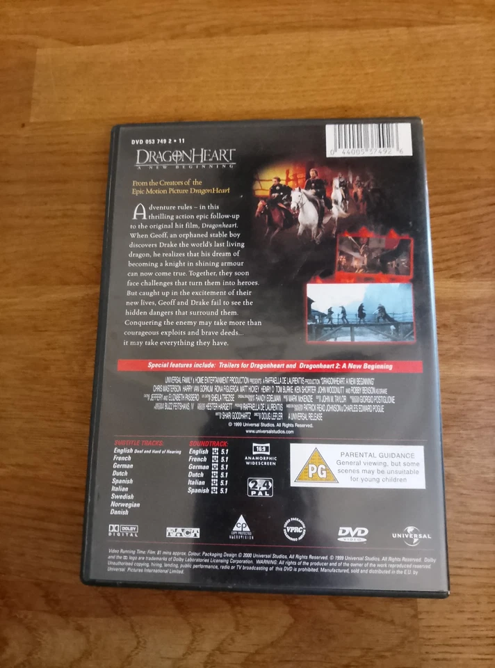 DVD - Dragonheart A New Beginning Cult Fantasy Movie DVD PAL R2 UK - Image 2 of 2