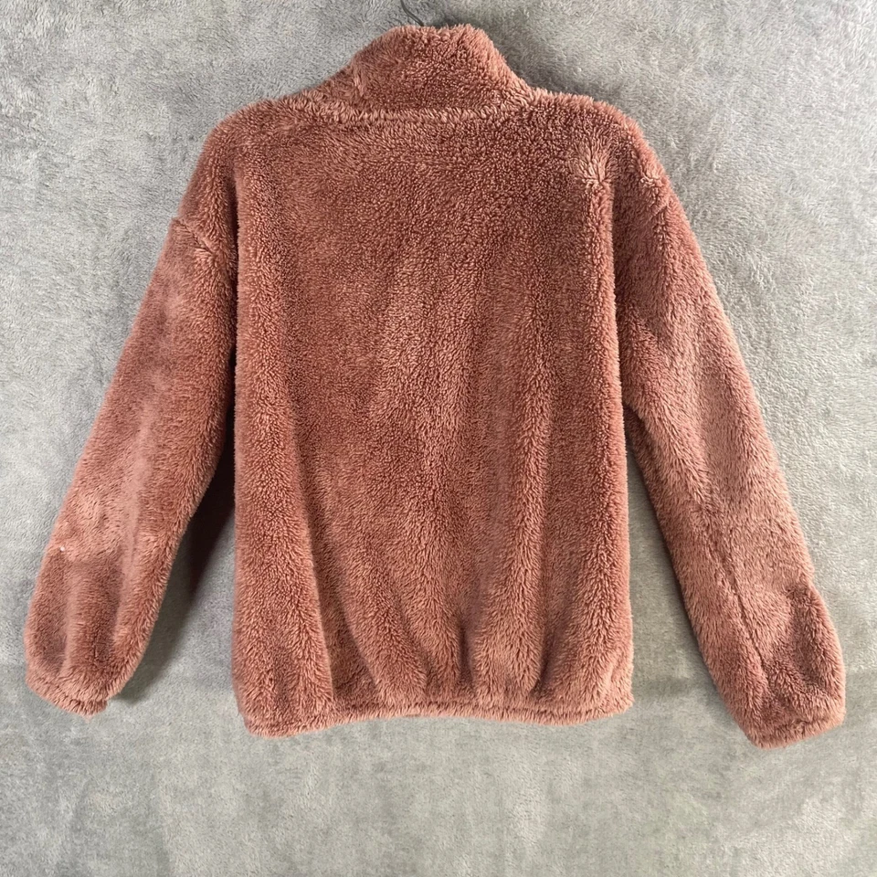 Crewcuts Fleece Jacket Girls Small Zip Up Fuzzy Sherpa Cozy Comfy Soft - Image 2 of 4