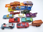 VINTAGE CORGI JUNIORS FORD TRANSPORTER & 12 CARS VOLVO MORGAN CAPRI ETC 1960/70s