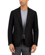 Cappotto sportivo uomo Calvin Klein slim marrone spina di pesce 38 S nuovo $375 MOAA17ZW0104