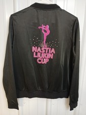 Rare GK Elite Nastia Liukin Cup Rhinstone Jacket Black Pink Adult Medium