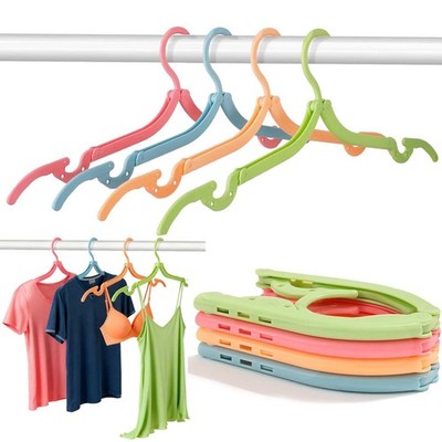 12Pcs Travel Hangers Foldable Portable Plastic Hangers Folding Clothes Hanger...