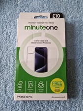 Minute One Clear iPhone 16 Pro Case/Glass Screen Protector with £10 off EE Tech