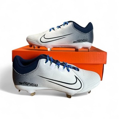 Nike CZ5920 400 Womens Hyperdiamond 4 Pro Metal Softball Cleats Navy White US 9