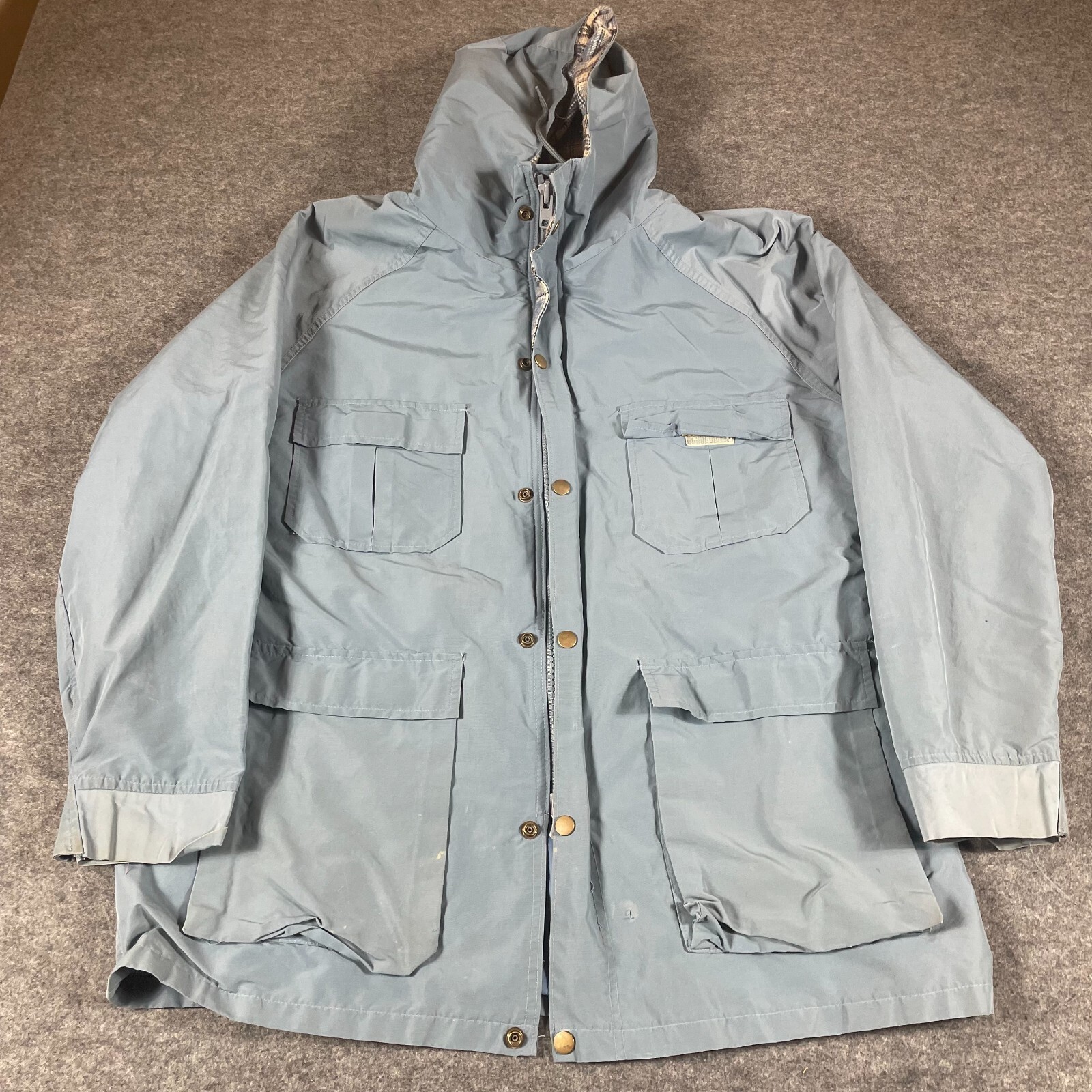 VTG Eleven Sixty Six Jacket Mens Extra Large Blue Wool Plaid Liner Retro Chore