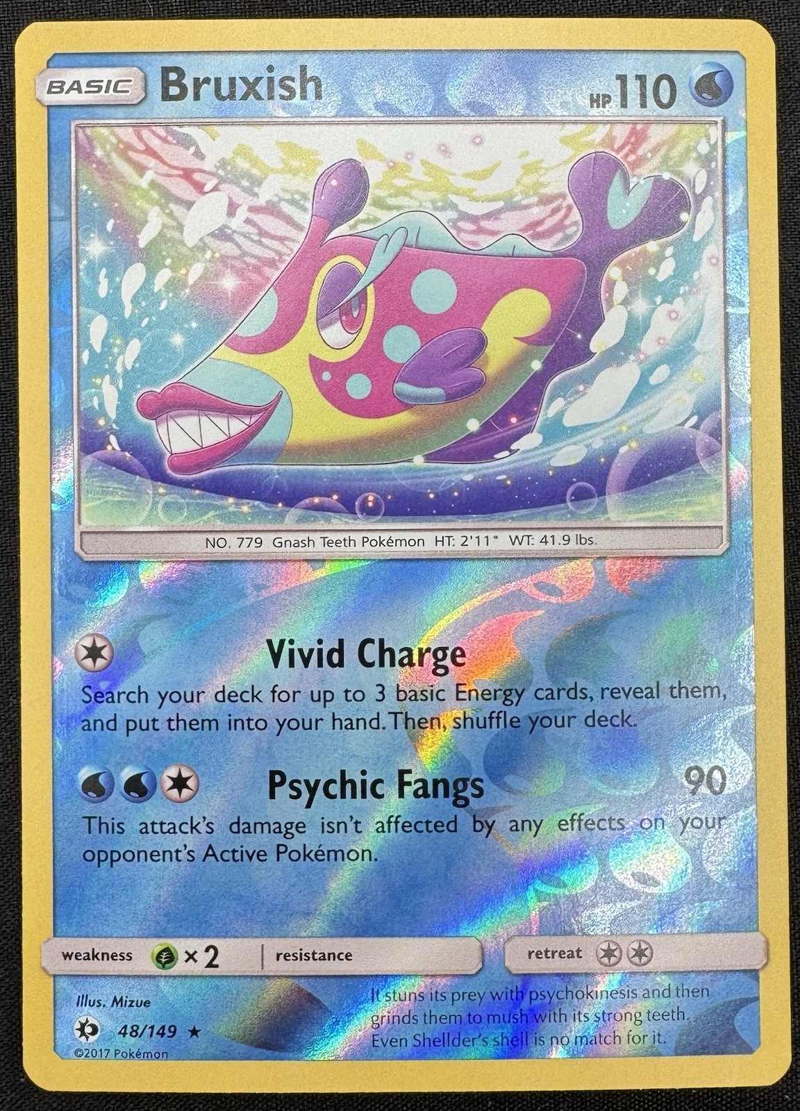 Bruxish 48/149 Pokemon Sun&Moon Reverse Holo Trading Card TC