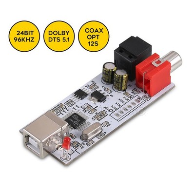 USB-zu-Koaxial- / Glasfaser Adapter Digital Interface DTS 5.1 Audio Converter