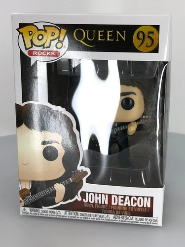 Funko POP! Rocks Queen John Deacon #95 Vinyl Figure DAMAGED BOX SEE PICS