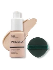 PHOERA Foundation Makeup, Flawless Soft Matte Oil Control Liquid Foundation, Ful