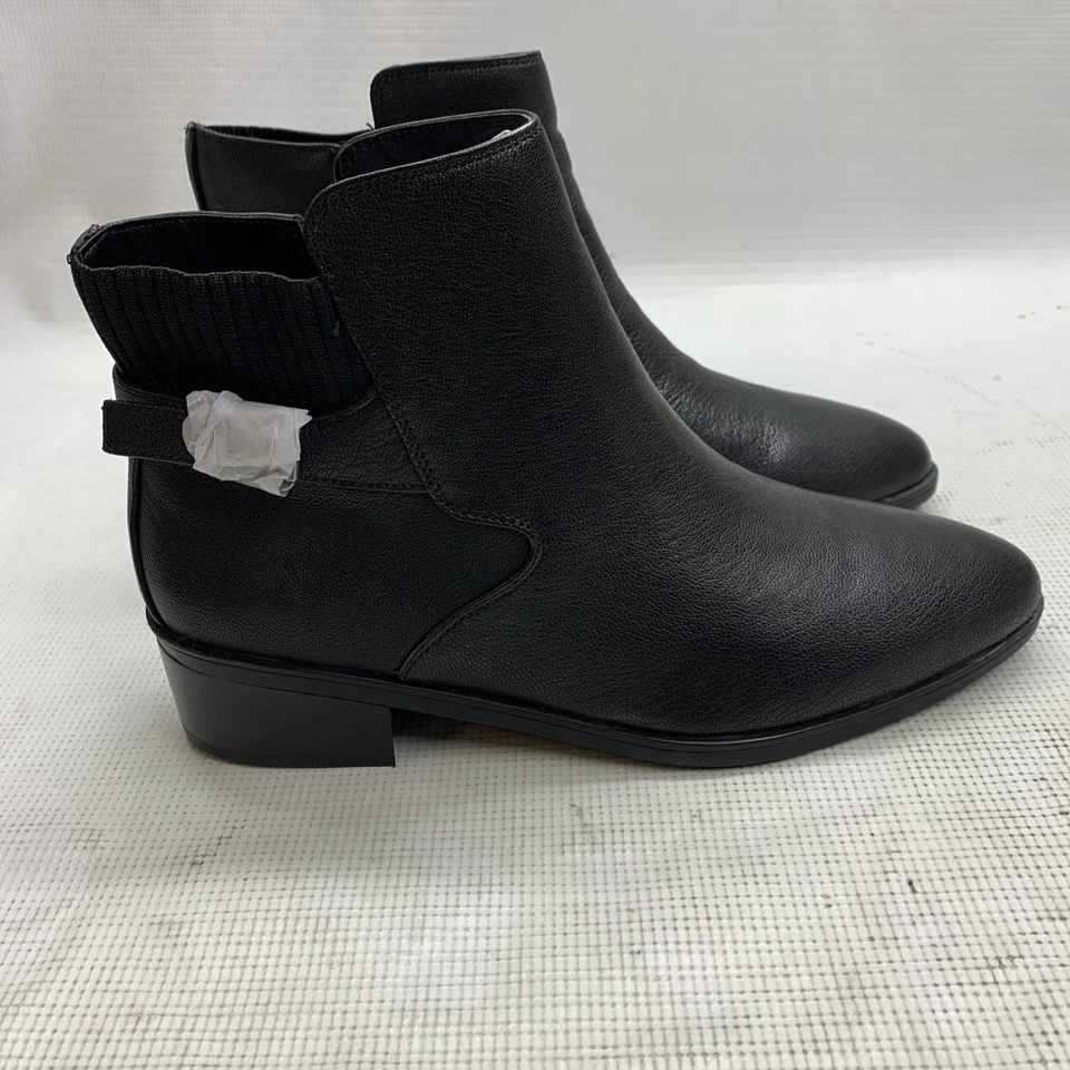 Botas Dora para mujer Bella Vita tacón cuero negro 51-3602 talla 9M contemporáneas Foto 2 de 4