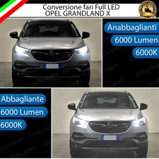 CONVERSIONE FARI FULL LED OPEL GRANDLAND X CANBUS 6000K BIANCO GHIACCIO
