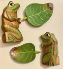 Vintage Hand Painted And Hand Carved Wooden Frogs — photo 4