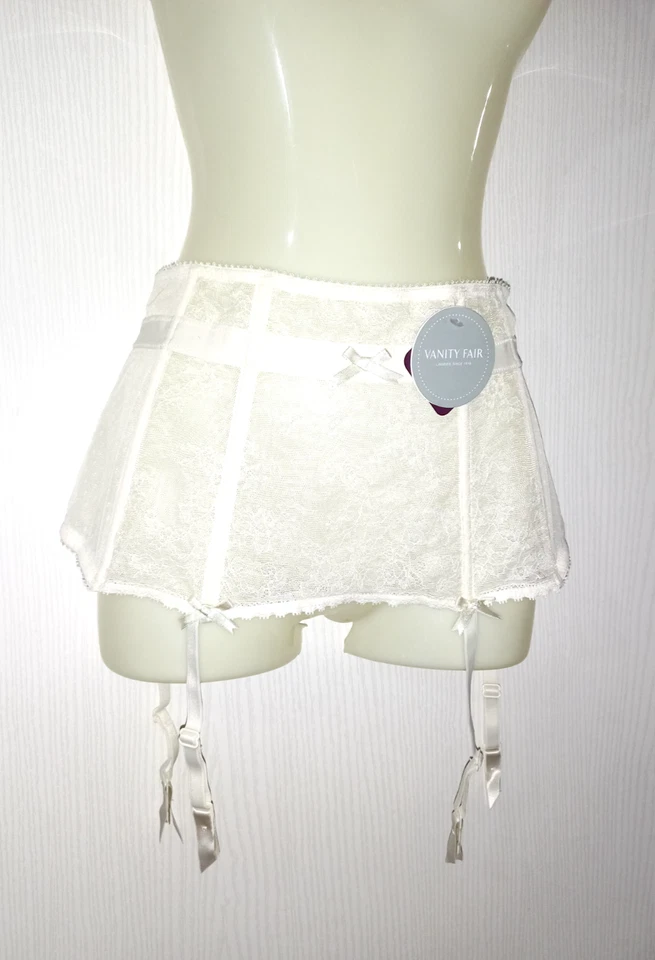 VANITY FAIR SERRE-TAILLE AVEC PORTE-JARRETELLES EN TULLE ET DENTELLE TAILLE M - Photo 1/4