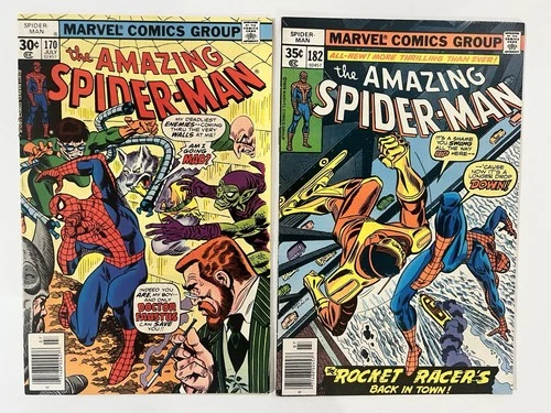 Amazing Spider-Man #170 & 182 | FN/VF  7.0 | Doctor Faustus Rocket Racer Doc Ock
