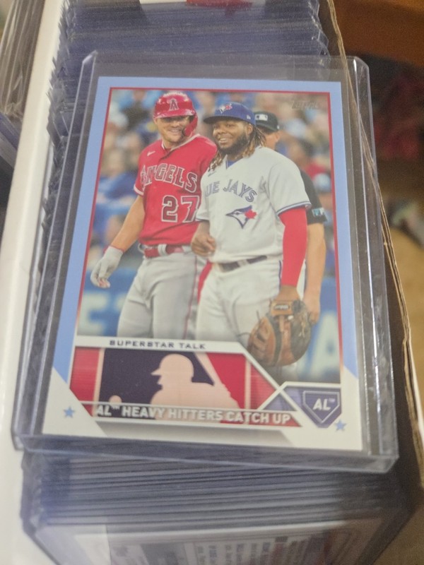 2023 Topps Series 2 - Checklist Mike Trout, Vladimir Guerrero Jr. #396 blue /50