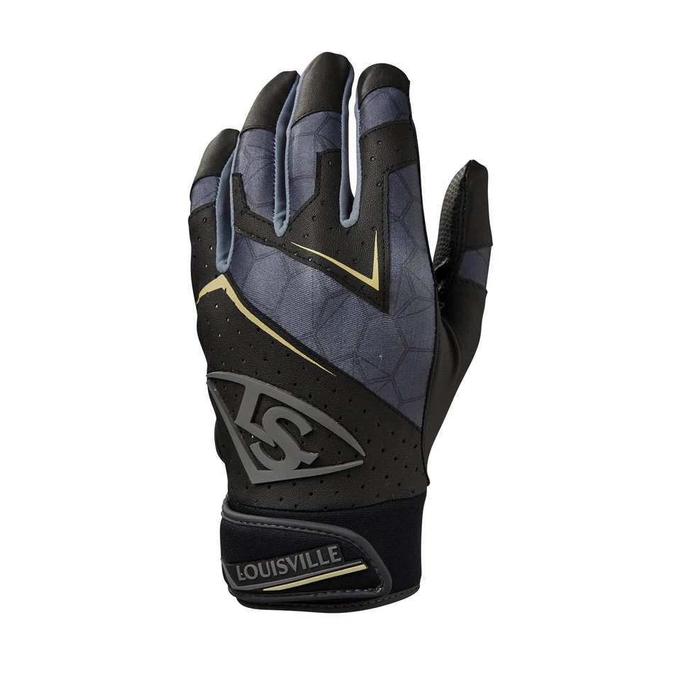 Guantes de bateo Louisville Slugger adultos genuinos 2.0 negros grandes para mayor comodidad Foto 2 de 4
