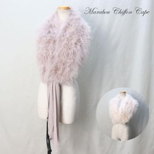 Marabou Feather Chiffon Cape Stole Shawl