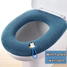 Thicken Toilet Seat Cover Mat Winter Warm Soft Washable Closestool Mat Seat Case