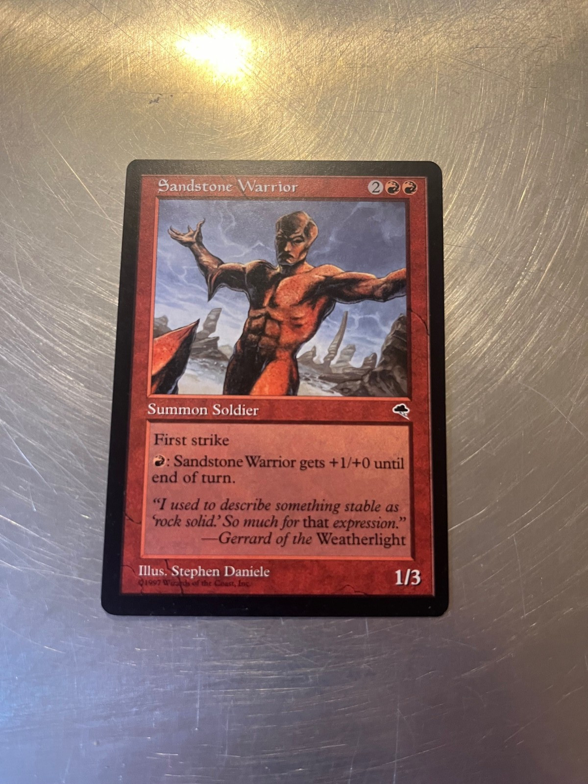 Sandstone Warrior 1997 Tempest Magic Cards LP Condition, COMBINED SHIPPING