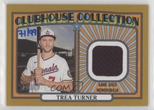 2021 Heritage High Number Clubhouse Collection Relics Gold 71/99 Trea Turner tv5