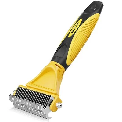 Morpilot Hunde-Bürste Katzenbürste, 12+23 Haustier Edelstahl-Kamm zum ausdünnen