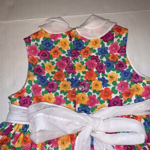 Vestido vintage años 70 Jayne Copeland talla 4 niñas sin mangas multicolor floral - Imagen 8 de 10