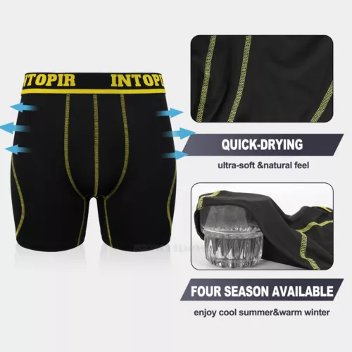 Confezione 5 Boxer Uomo Slip Sportivo Sportivo Intimo Comodi Freschi Asciugatura Rapida Tronchetti - Foto 4 di 18