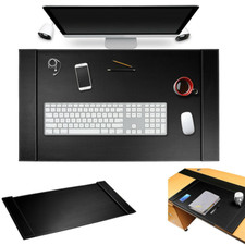 SUM Large Leather Office Desk Blotter Pad Protector Laptop Mouse Mat 34" x 20"