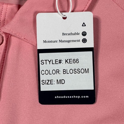 Ahead Pink Sleeveless Performance Polo Shirt M Moisture-Wicking Breathable NWT - Picture 6 of 11