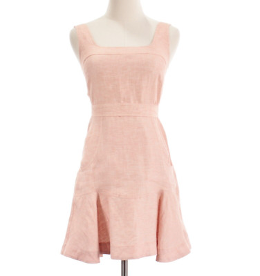 Alexis NWT Lizaveta Sleeveless Mini Dress Size XS in Rosewater Pink 100% Linen