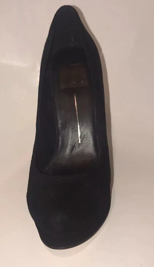 DOLCE VITA: Mujer Talla 7, Negro, Gamuza, Cuñas de Plataforma, Zapatos de Gamuza, Puntera Redonda Foto 2 de 4