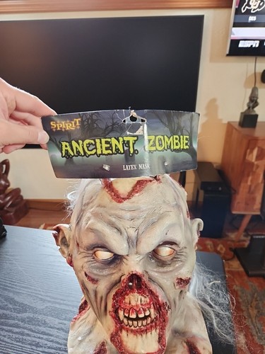 Halloween ANCIENT ZOMBIE MASK Adult Latex Deluxe Mask Ghoulish Productions - Picture 5 of 6