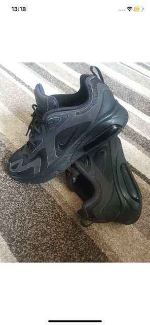 nike air max 200 triple black mens