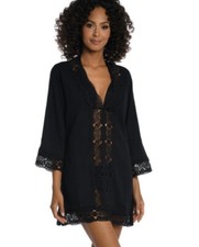 La Blanca Island Fare V- Neck Tunic Cover Up Sz Extra Small