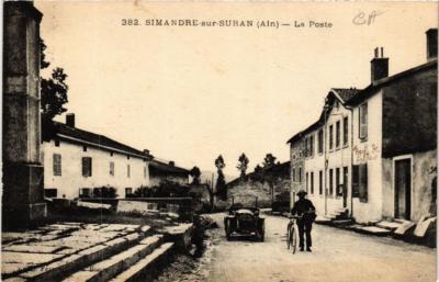 Old postcard AK SIMANDRE-sur-SURAN La Poste (684882)