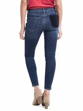 Gap Mid rise velvet patch true skinny jeans,medium indigo SIZE 25    #460388 E29