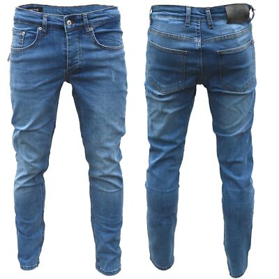 Herren Slim Fit Jeanshose Stretch Designer Hose Super Skinny  Denim  JEANS 37717