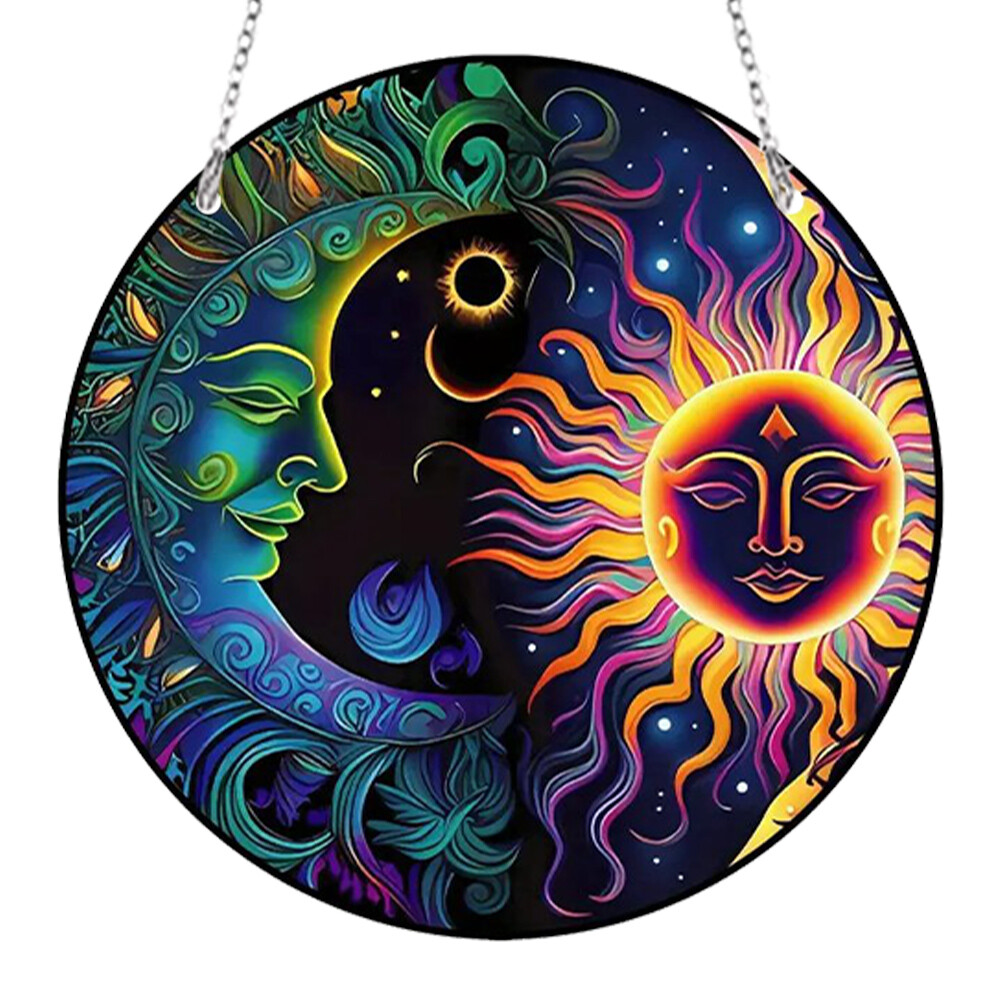 Acrylic Suncatcher Panel Sun Catchers Wall Hanging Decor 20x20cm(Sun