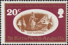 ST. KITTS & NEVIS - 1970 - Centenary of Charles Dickens' Death - MNH - Sc. #224