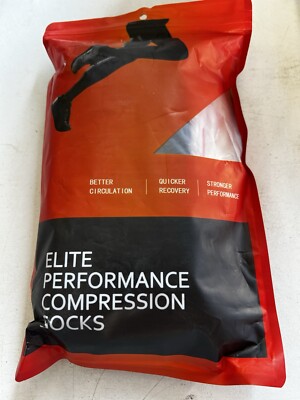 Elite Performance Compression Socks 3pr Black White Gray Women Small