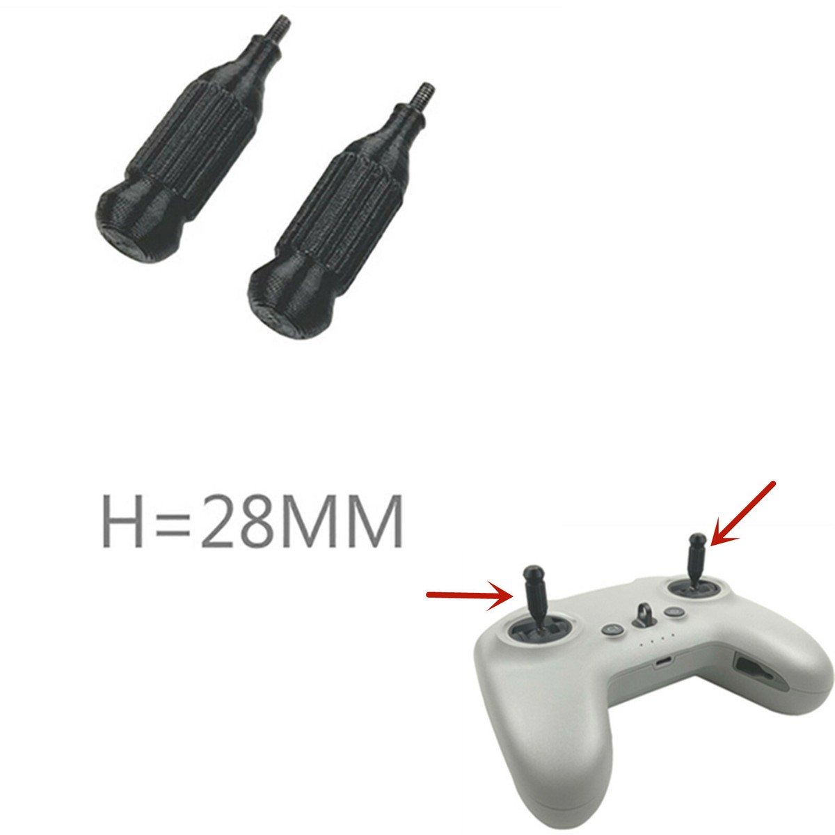 Pour DJI FPV-Joystick arc en ciel en aluminium CNC pour télécommande