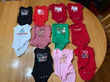 Christmas One Piece Lot Of 11 Newborn Slightly Used