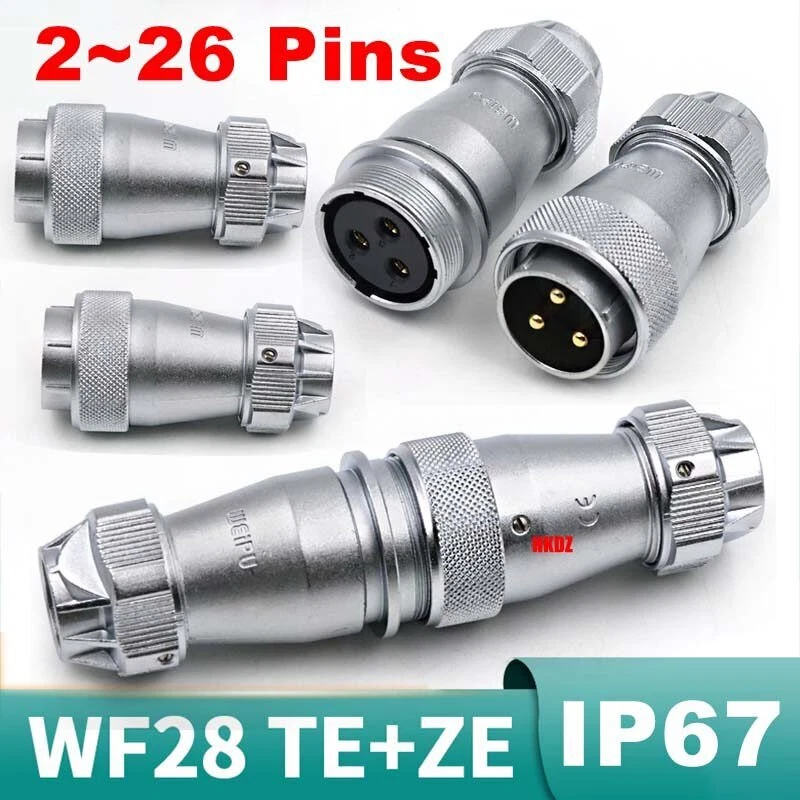 IP67 Waterproof Cable Connector 2 3 4~26 PinsWF28 TE+ZE Aviation Plugs Sockets - Image 2 of 4