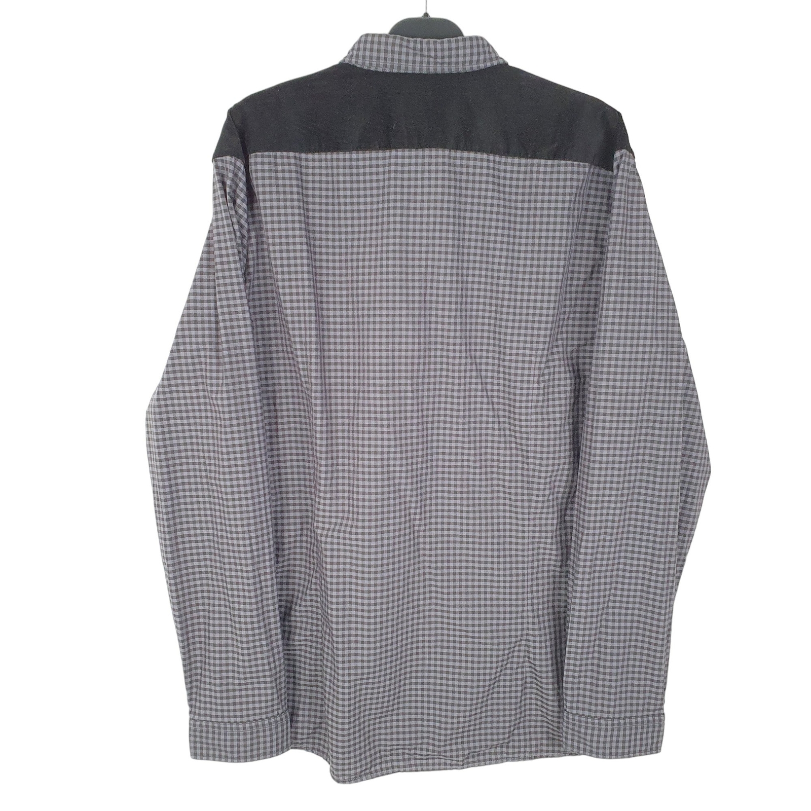HUGO BOSS Grey Check Shirt Long Sleeve Casual Cotton Mens L image 3