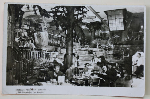 Vintage Photo Post Card Cliftons Brookdale Cafeteria 648 S. Broadway Los Angeles - Picture 1 of 5
