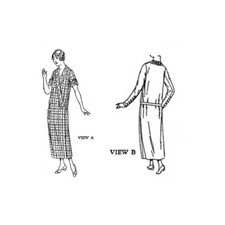 Past Patterns 5362 - Mid 1920s One-piece Wrap-around House Dress Sewing Pattern