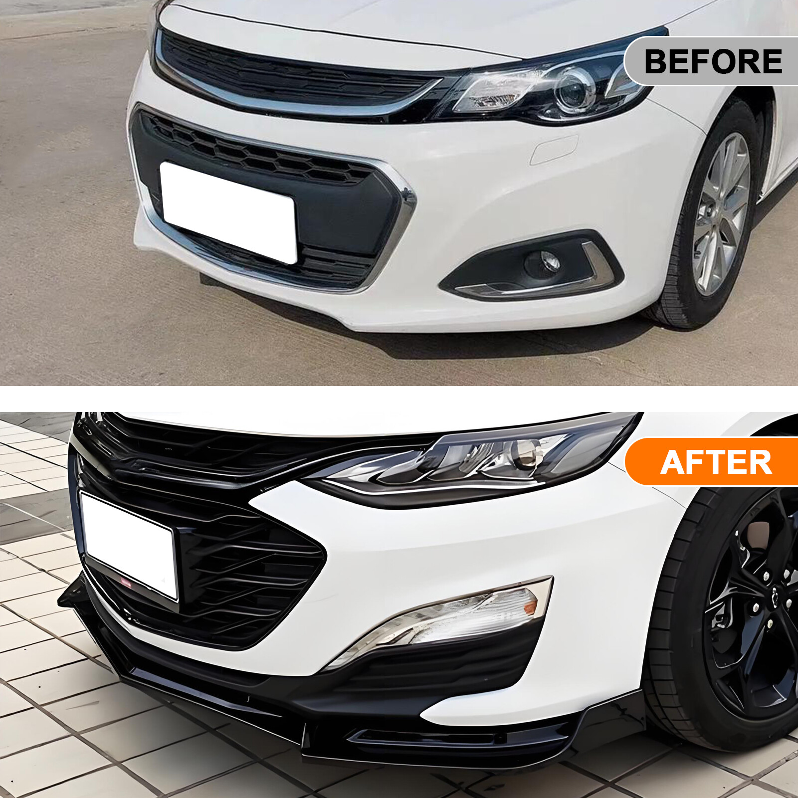 2015 Chevy Malibu Front Bumper Replacement Custom Fit For 2013-2015 Chevy Malibu Front Splitter Front Bumper Lip
